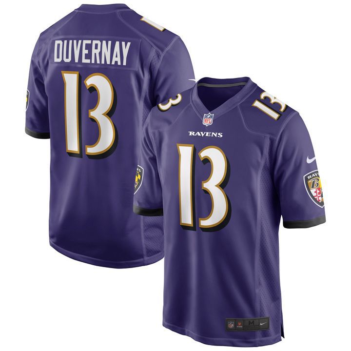 Men Baltimore Ravens #13 Devin Duvernay Nike Purple Game NFL Jersey